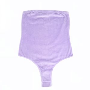AMERICAN APPAREL lavender velour bodysuit M